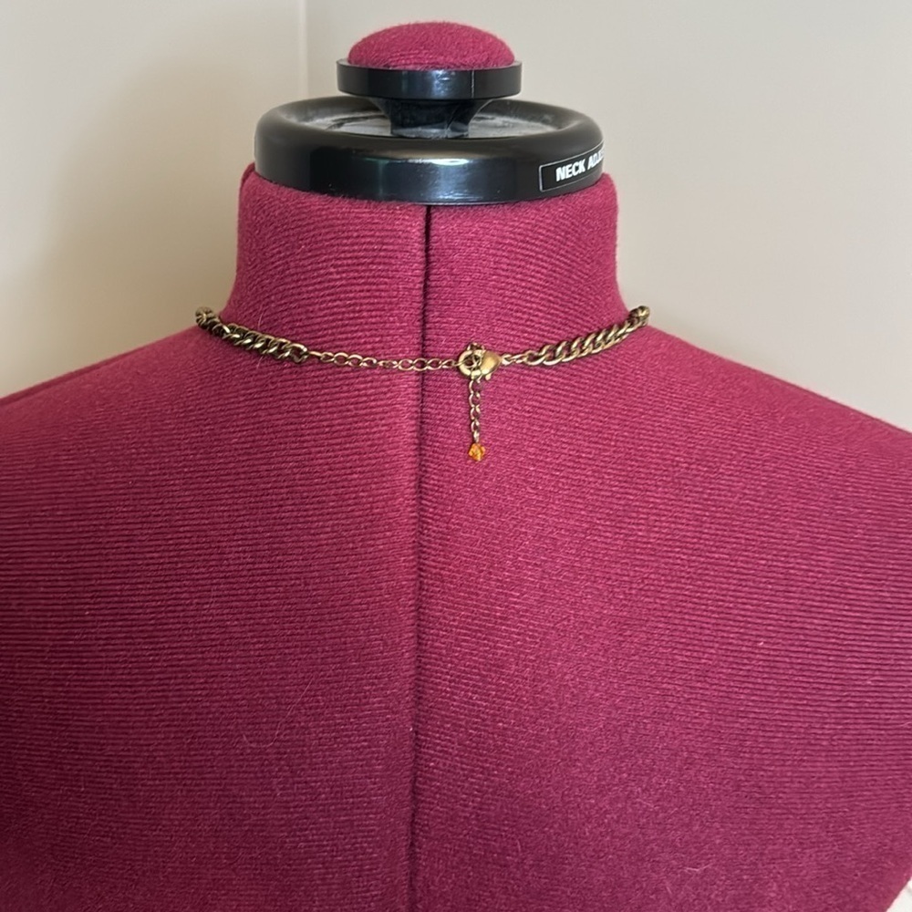 Art deco gold statement necklace - Picture 3 of 6